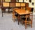 Iconic European Mid Century Modern Teak & Wicker Nesting Dining Suite W/ Credenza, Dining Table & Four Chairs c.1960 For Sale - Image 15 of 18