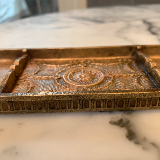 This pen tray is marked Tiffany Studios New York 1778, which is the catalog number for the Adam pattern. It was part of a...