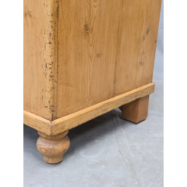 Brown Antique English Pine Single Door Cupboard With Working Key and Original Hardware For Sale - Image 8 of 14