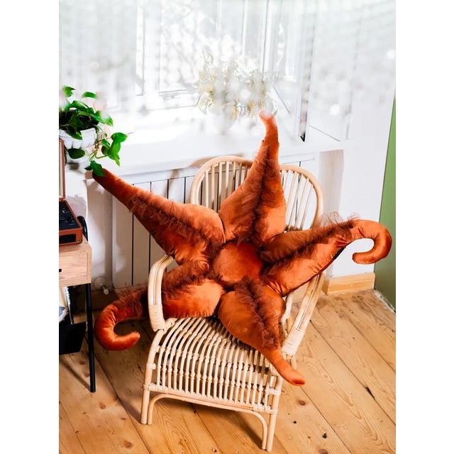 2020s Handmade Starfish Pillow, Modern Living Room Decor, Coastal Home Decor For Sale - Image 5 of 6