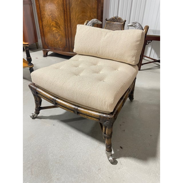 Maitland Smith Rattan Chair For Sale - Image 12 of 13