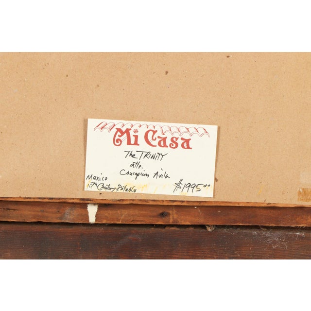 Conception Avila, the Holy Trinity, Oil on Tin, 19th Century For Sale - Image 9 of 13