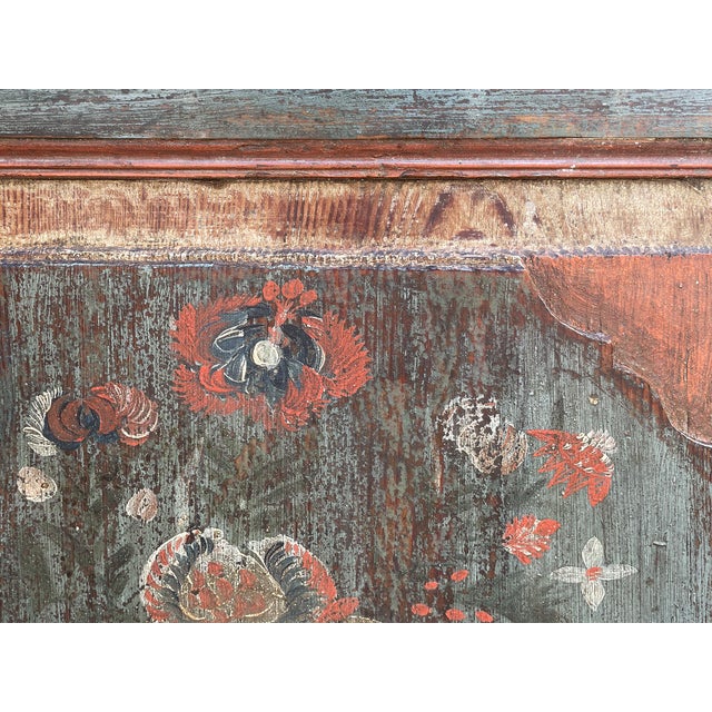 Antique Tyrolean Folk Art Painted Cabinet, 1801 For Sale - Image 14 of 17