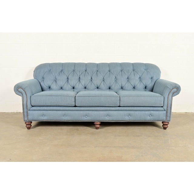 Smith Brothers Traditional Roll Arm Tufted Sofa For Sale - Image 13 of 13