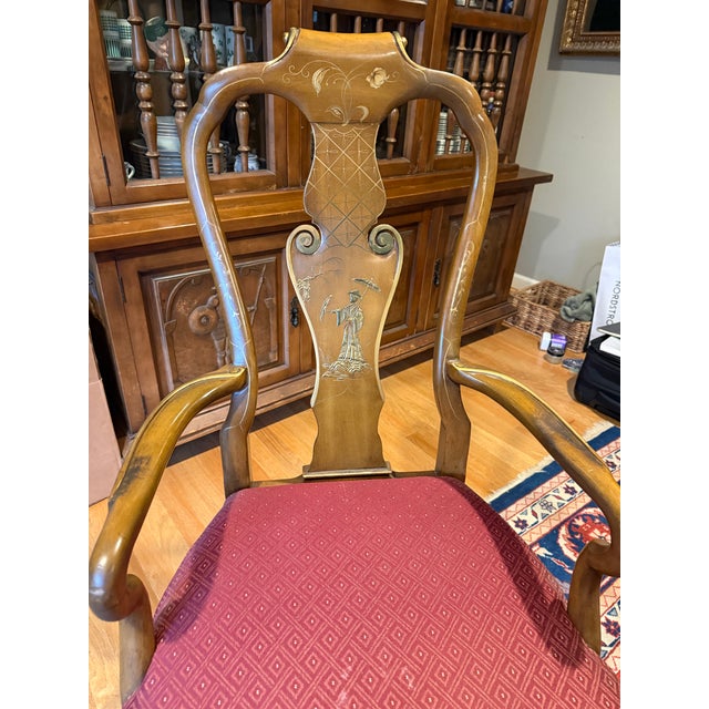 1960s 1960s Chinoiserie Style Dining Table With 6 Karges Chairs For Sale - Image 5 of 9