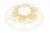 Metal Vintage 1980's Murano Round White and Gold Aventurine Glass Flower Bowl For Sale - Image 7 of 8