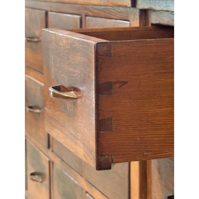Circa 1900 Large Hungarian Apothecary Cabinet With Glass Doors & Drawers For Sale In Los Angeles - Image 6 of 7