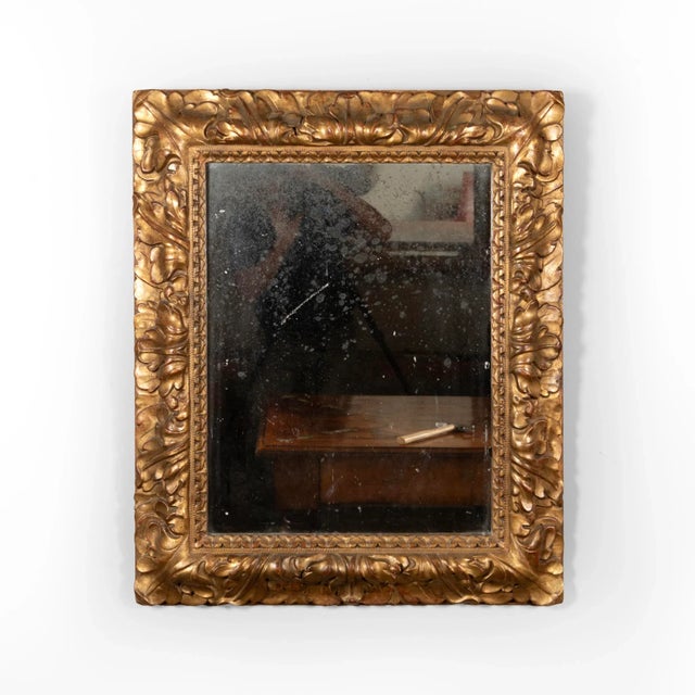 French Giltwood Mirror With Foliate and Chain Moulding, Rectangular, Circa 1850 For Sale In San Francisco - Image 6 of 11