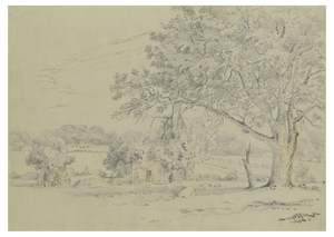 Monro, Ruins of the Old Quarr Abbey, Ryde, Isle of Wight, 1839, Graphite Drawing