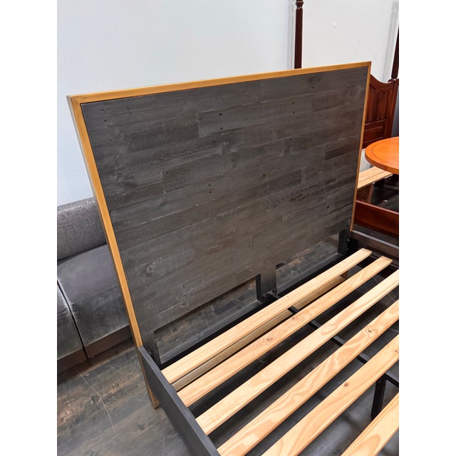 Rustic European Queen Size Zin Home Elle Brass Bed Frame For Sale - Image 3 of 12