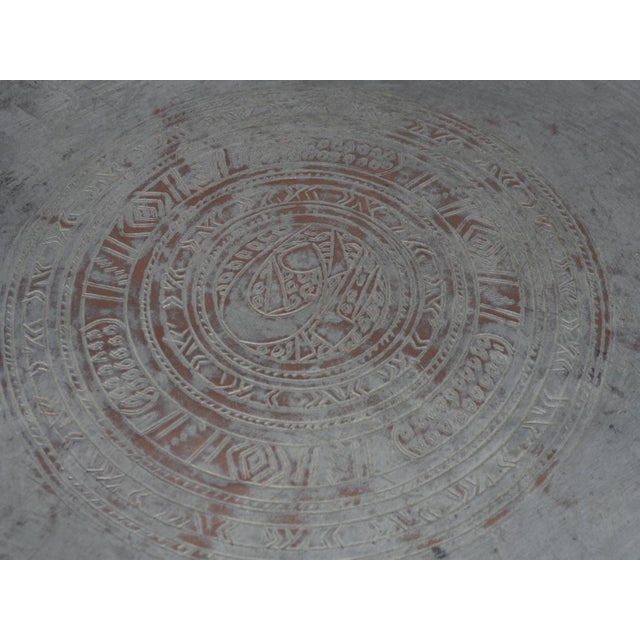 Oriental Islamic Engraved Copper Table Tray, 1930s For Sale - Image 9 of 18