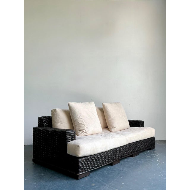 Vintage Ralph Lauren “Modern Organic” Woven Rattan Sofa For Sale - Image 18 of 18