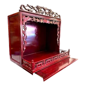 Buddhist Temple Shrine Altar - Butsudan - Red Lacquer