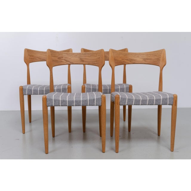 Mid-Century Modern Danish Modern Oak Dining Chairs by Bernhard Pedersen & Son 1960s, Set of 4 For Sale - Image 3 of 18