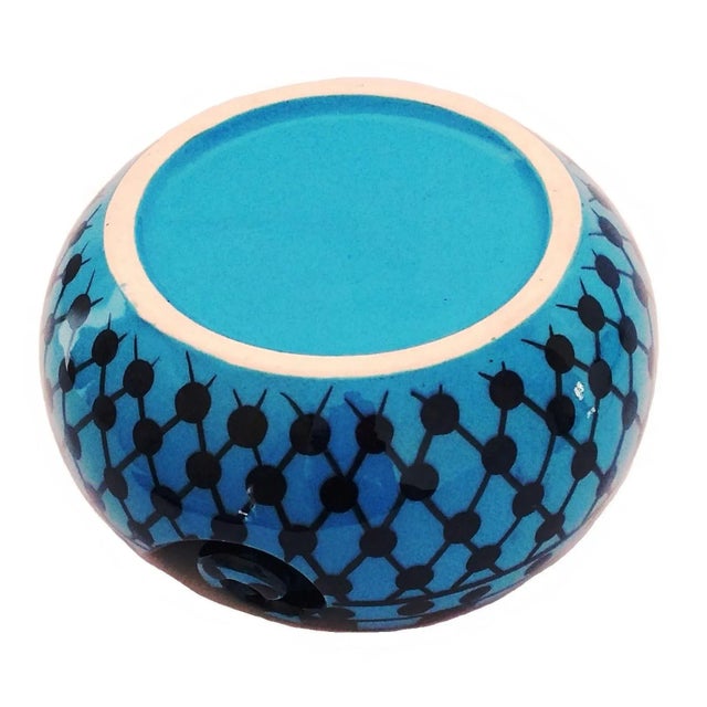 Modern Handcrafted Dawn Blue Ceramic Yarn Bowl For Sale - Image 3 of 5