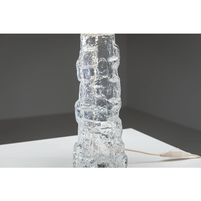 Swedish Glass Table Lamp from Reijmyre Glasbruk, 1970s For Sale - Image 9 of 11