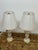 Hollywood Regency Stiffel Cut Glass + Polished Brass Vintage Table Lamps, Pair For Sale - Image 3 of 12
