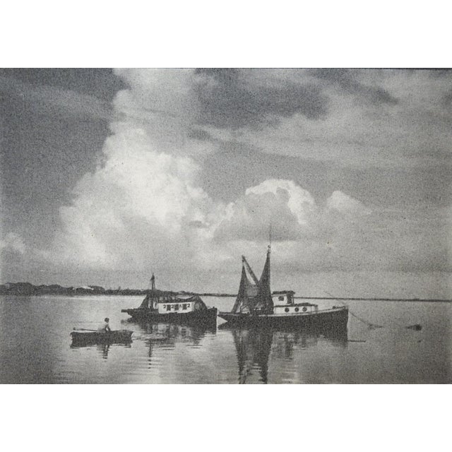 Set of 4 late 20th century photograph on watercolor paper by Eric C. Weller (20th century) Texas. Unsigned, marina with...