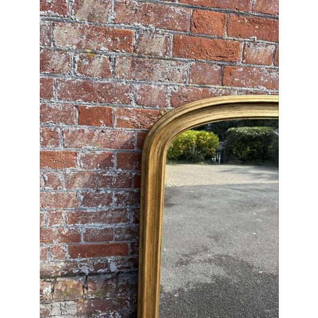 19th Century Large Antique 19th Century English Arched Top Git Overmantle Mirror For Sale - Image 5 of 8