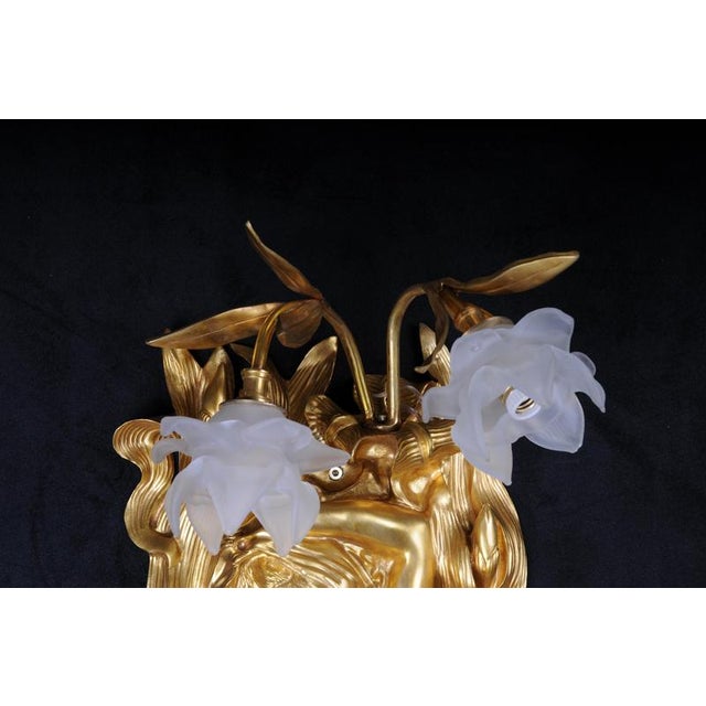 French Art Nouveau Wall Sconces, Paris, Set of 2 For Sale - Image 9 of 18