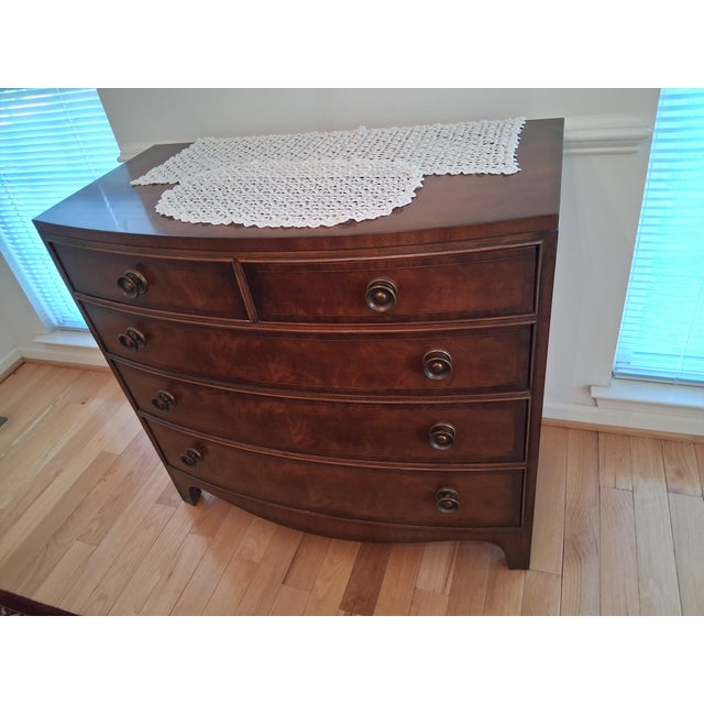 1990s Henredon Aston Court Mahogany 5-Drawer Single Dresser For Sale - Image 9 of 10