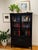 Bronson Mahogany Glass Door Bookcase Cabinet in Heritage Black Attributed to Pottery Barn For Sale - Image 18 of 18