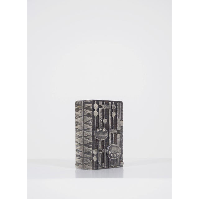 Brutalist Vase in Stainless Steel by Olav Joa for Polaris, 1972 For Sale - Image 6 of 6