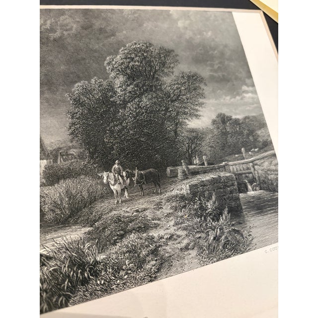 C. Charles 19th Century Print "Showery Weather" by Vicat Cole / Charles Cousen For Sale - Image 4 of 8
