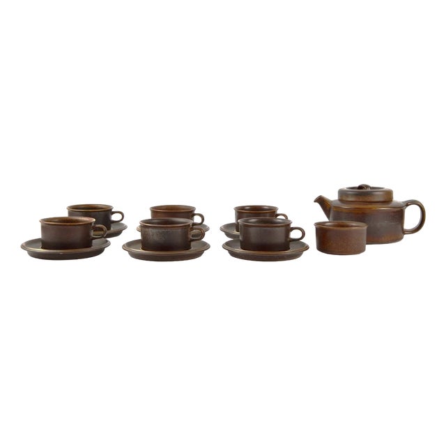 Arabia Ruska Coffee Service by Ulla Procope, 1960s, Set of 19 For Sale
