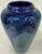 Glass Randy Strong Art Glass Iridescent Cobalt Pulled Feather Vase For Sale - Image 7 of 11