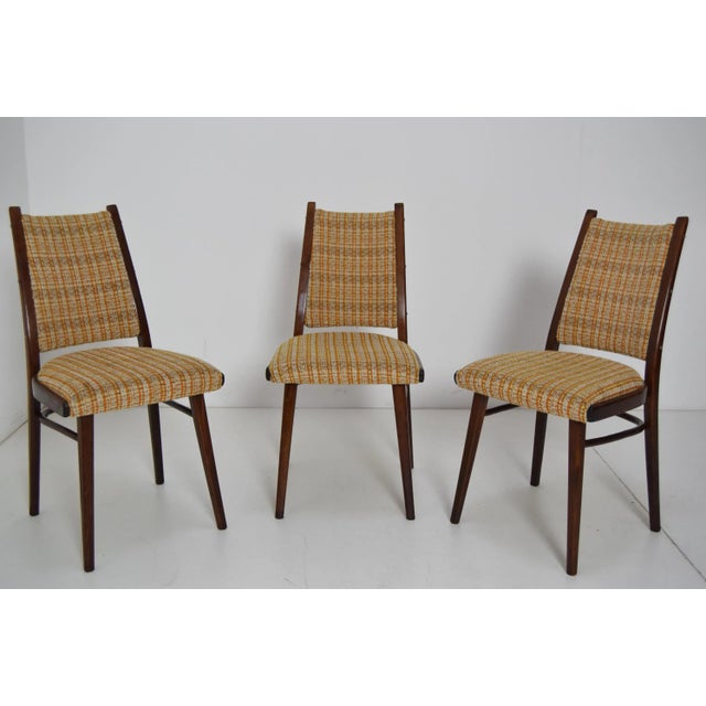 Wood Mid-Century Chairs from Ton, 1960s, Set of 3 For Sale - Image 7 of 10