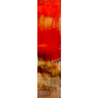Summer 2 by Brian O'Neill | Acrylic with resin on panel Abstract landscape with warm colors. For Sale