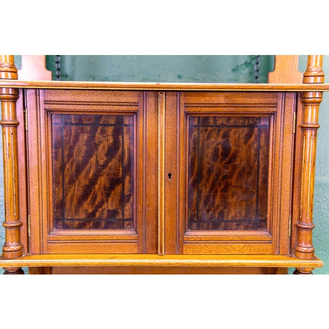 Late 19th Century English Victorian Hanging Mahogany Cabinet With Gilt Details For Sale In Tampa - Image 6 of 16