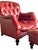 Vintage Thomasville Chesterfield Leather Easy Chair and Ottoman Set For Sale - Image 9 of 12