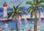 Yvon Grac, The Cros Dei Pin Beach at St. Jean Cap Ferrat, 1990s, Oil Painting on Canvas, Framed For Sale - Image 10 of 18