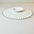 1950s Vintage Americana Farmhouse Boho Chic Fenton Silver Crest Milk Glass Ruffled Edge Low-Rise Cake Stand For Sale - Image 11 of 12