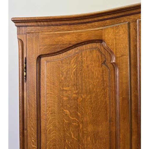 Vintage French Louis XVI Style Wardrobe in Oak For Sale - Image 3 of 8
