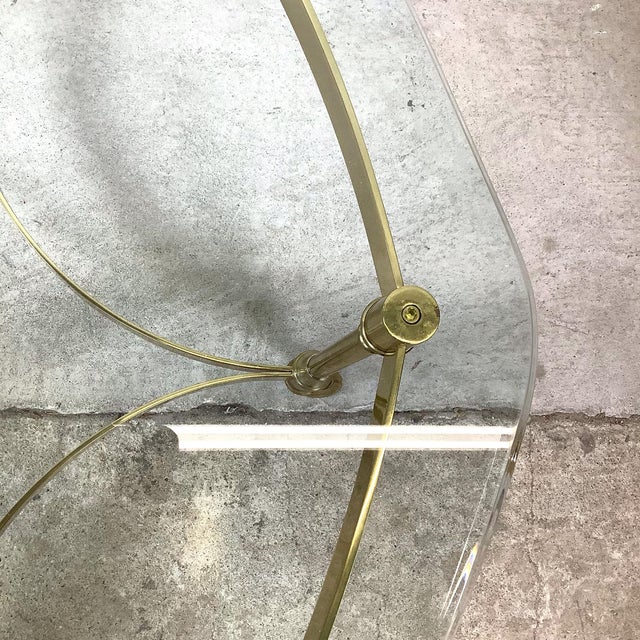 Brass & Glass Coffee Table | Hollywood Regency Style, Hoof Foot Base For Sale - Image 18 of 18