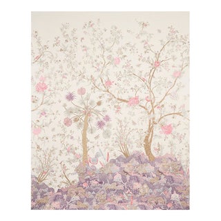 Schumacher Amaltas Wallpaper Panels in Pink and Purple - 2 Piece Set For Sale