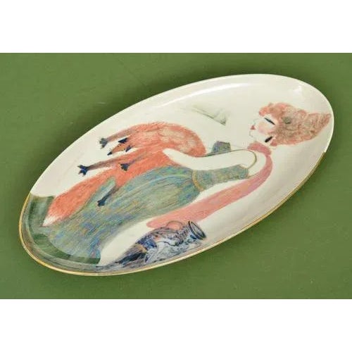 Hand-Painted Plate, 2000s For Sale - Image 6 of 6