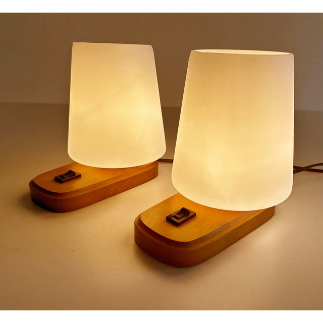 Brown Vintage Danish Table Lamps, Set of 2 For Sale - Image 8 of 15