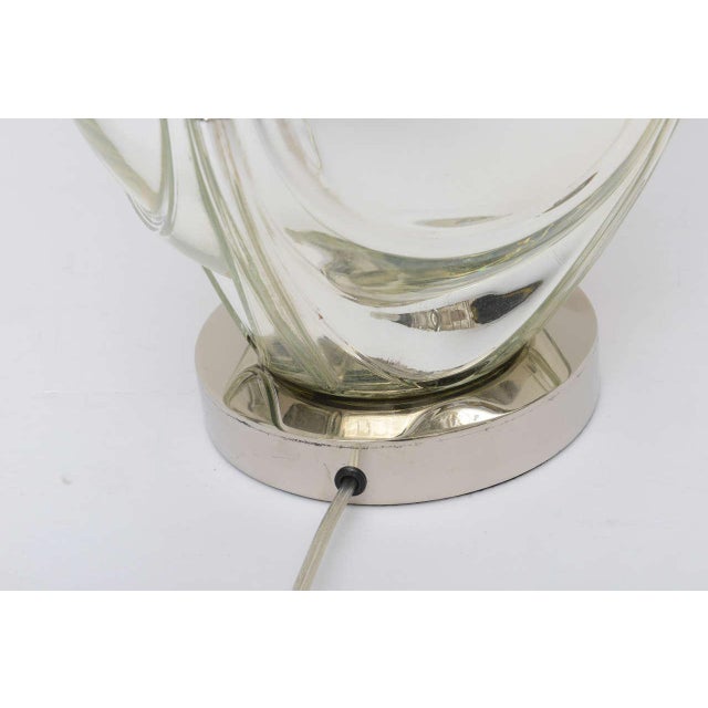 Mid-Century Modern Polished Chrome & Mercury Glass Table Lamp Base For Sale - Image 9 of 10