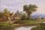 French Country 19th Century French Country Landscape Oil Painting in Carved Giltwood Frame For Sale - Image 3 of 9