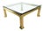 Modern Brass Coffee Table by Mastercraft With Glass Top For Sale