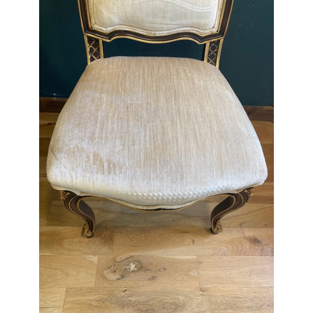 Vintage Gilt Chinoiserie Campaign Desk & Chair Set of 2 by Union National Furniture For Sale - Image 18 of 18