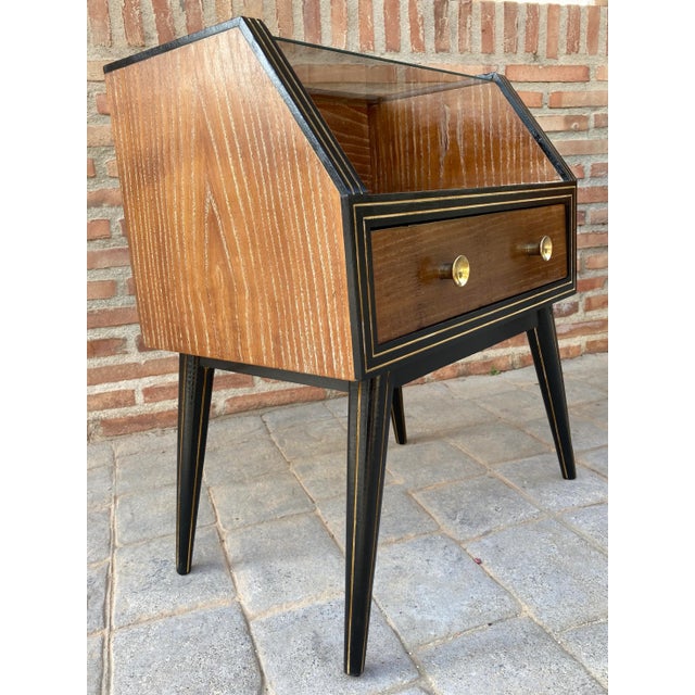 Mid-Century Italian Glass Nightstands, 1960s, Set of 2 For Sale - Image 11 of 18