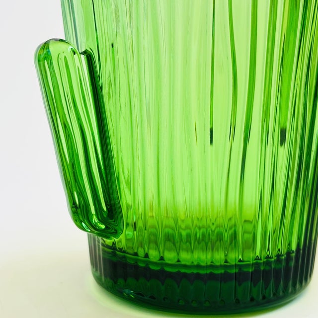 Green Glass Cactus Tumblers by Libbey - Set of 2 For Sale - Image 8 of 10