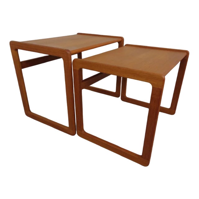 Danish Teak Nesting Tables from Korup Stolefabrik, 1960s, Set of 2 For Sale