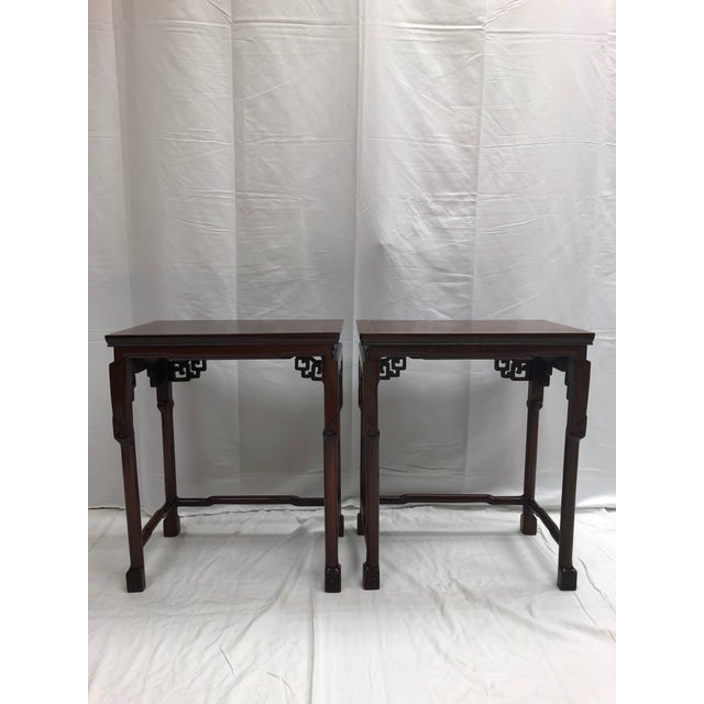 Late 19th Century Carved Polished Rosewood Side Tables - a Pair For Sale In West Palm - Image 6 of 12