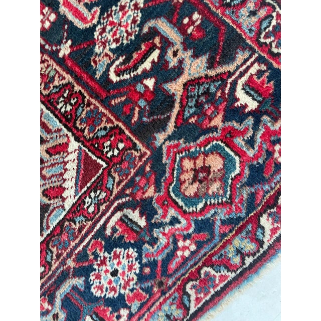 Antique Rich Heriz Full Pile Rug - 9 X 11.8 For Sale - Image 9 of 11